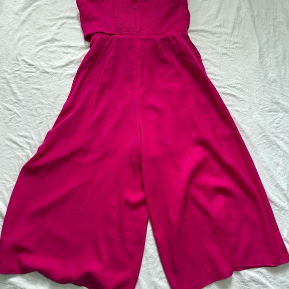 Maeve Pink Strapless Jumpsuit with Wide-Leg Design - Picture 7 of 10
